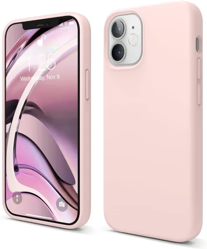 Vista 34 de elago - Carcasa de silicona líquida para iPhone 12 Mini, color negro Full Body Protective Cover, Shockproof, Slim Fit, Anti-Scratch Soft