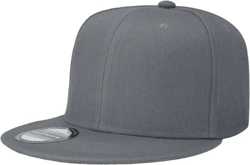 Vista 3 de Gorra clásica Snapback estilo Hip Hop plana en blanco, color sólido, tamaño ajustable