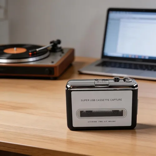 Vista 4 de Cassette Player to MP3 Converter