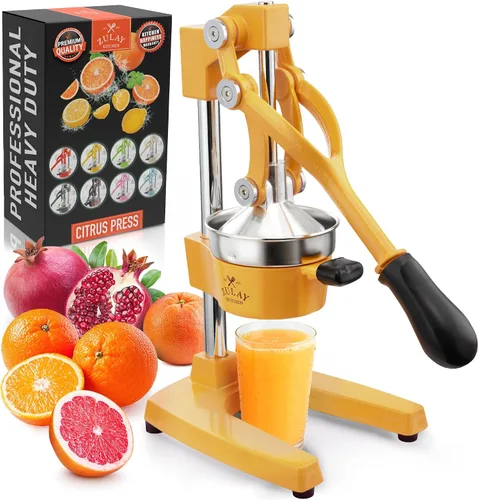 Vista 56 de Zulay Kitchen Exprimidor de hierro fundido, exprimidor de naranja resistente con coladores desmontables para una fácil limpieza, prensa de cítricos