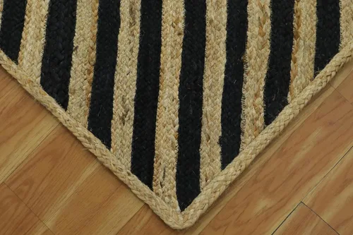 Vista 79 de Natural Jute Collection - Alfombra rectangular de 2 x 3 pies, alfombra de yute trenzada a cuadros multicolor de 0.27 pulgadas de grosor, ideal