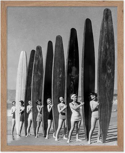 Vista 67 de Poster Master Póster clásico costero, impresión acuática vintage, regalo para artistas, amigos, atrapa las olas, surfistas en el mar, playa, costa