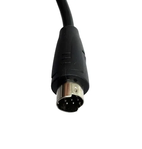 Vista 4 de DB9 RS232 a Mini 8Pin Cable de cabeza redonda, DB9 9-Pin hembra a Mini Din 8Pin Macho PLC Cable adaptador de programación 3.3 pies/1M
