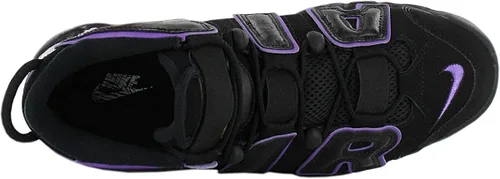 Vista 4 de Nike Air More Uptempo tenis de piel blancasnegras para hombre