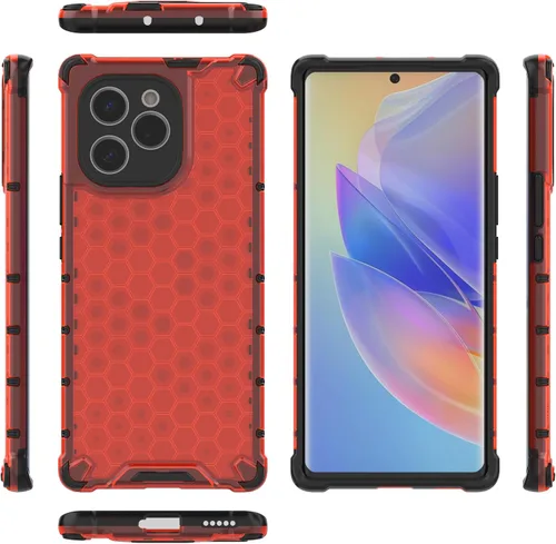 Vista 121 de Pzwoxukhov Funda compatible con Huawei Nova 3i, compatible con Huawei P Smart+ 2018 Honeycomb Anti-Drop Shock-Absorbing Case Negro