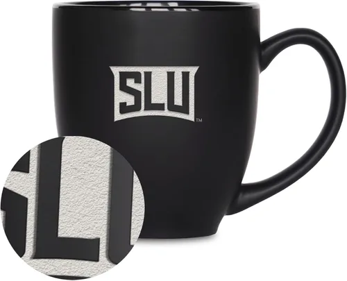 Vista 354 de Rico Industries - Taza de cerámica mate negra con grabado láser estándar de 15oz para NCAA (escuelas T & U) - Para bebidas calientes o frías