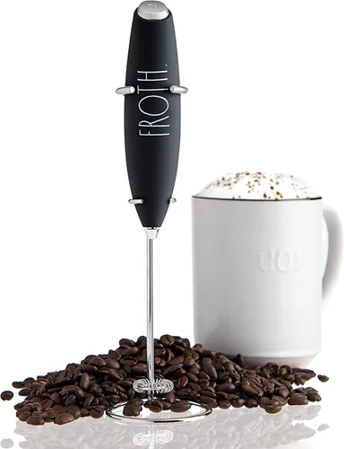 Vista 7 de Rae Dunn Espumador de leche - Mezclador eléctrico de mano para bebidas, espumador de leche eléctrico de mano, espumador de café, batidora de mano