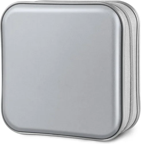 Vista 7 de Siveit Estuche para CD, Capacidad para 40 CD/DVD, Cartera Portadora de Estuches de Plástico Duro para Discos DVD, Carpeta de Almacenamiento