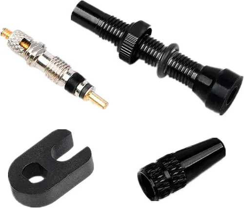 Vista 4 de 2 piezas de vástago de válvula Presta sin cámara, kit de vástago de válvula Presta de aleación súper ligera con herramienta de extracción de núcleo