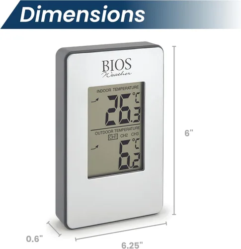 Vista 2 de Thermor Termómetro inalámbrico para interiores y exteriores Bios (Plata)