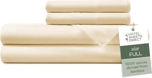 Vista 43 de Hotel Sheets Direct - Juego de sábanas 100% viscosa derivada de bambú tamaño individual - sábanas refrescantes con 1 funda de almohada