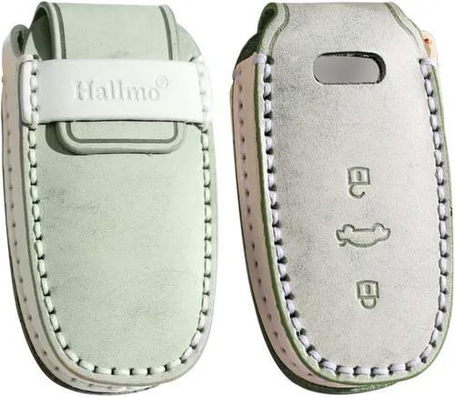 Vista 4 de ontto Funda para llavero de entrada sin llave para Audi A4 A4L A5 A6 A6L A7 A8 Q5 Q8 R8 Smart Remote Key Case, Verde