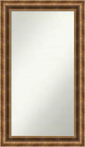 Vista 569 de Amanti Art Espejo de pared personalizado no biselado (25 x 25 pulgadas), marco de bronce acentuado, varios tamaños personalizados, espejo de baño