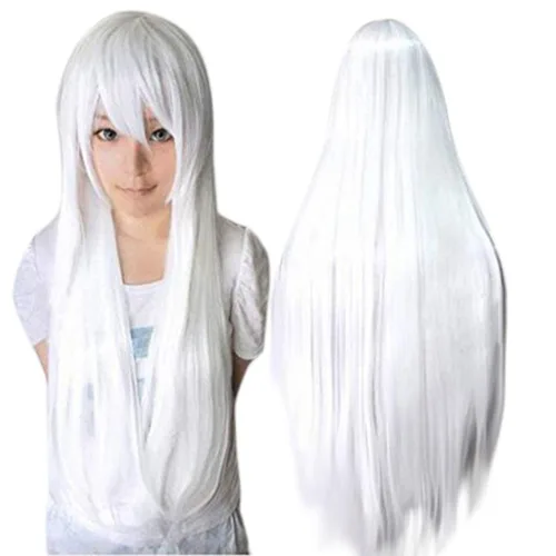 Vista 86 de anogol Vocaloid 32" 80 cm de largo recto de Cosplay peluca Pelucas Para Fiestas Halloween, Anaranjado