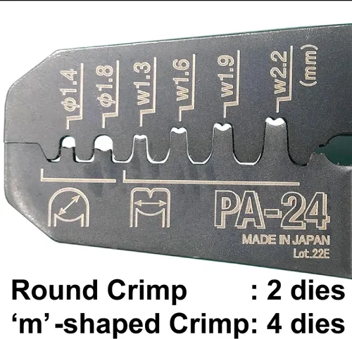 Vista 2 de ENGINEER PA-24 Herramienta de alicates de crimpado de microconector de 6.299 in (fabricado en Japón) para las series JST XH, PH, EH y NH, Molex
