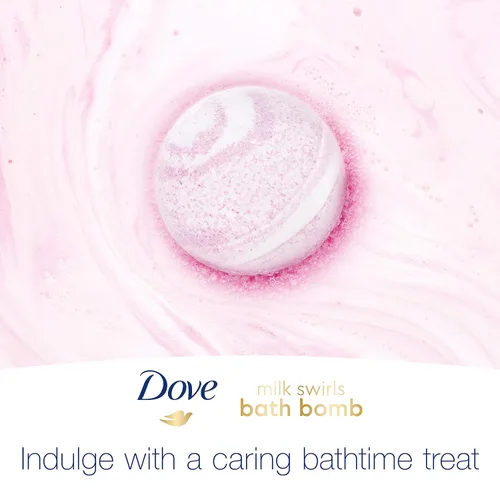 Vista 8 de Dove Milk Swirls Vanilla Raspberry Creamsicle Bombas de baño de 2.8 onzas (paquete doble)