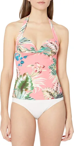 Vista 28 de La Blanca Traje de baño tankini con cuello en V para mujer Planta/Hojas de boceto