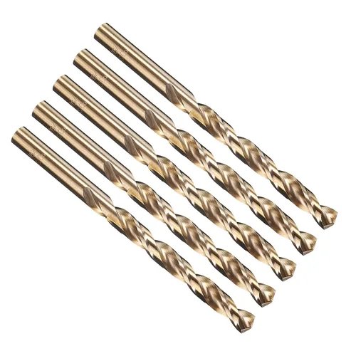 Vista 196 de PATIKIL Broca Jobber de 0.039 in, vástago recto M35 cobalto 5% acero de alta velocidad 135° acabado dorado para metal duro de acero inoxidable - 2