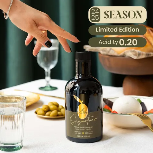 Vista 4 de Kue Signature Extra Virgen prensado en frío - Cosecha temprana - Monovarietal - AOVE - Aceite - Aceite - Aceite de oliva con los polifenoles más