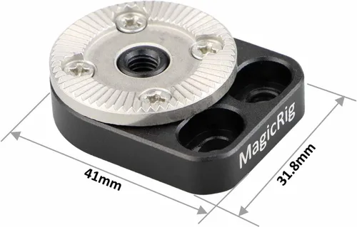 Vista 2 de Adaptador de montaje rosetón con tornillos de 1/4" para ARRI Standard Rosca M6, 31.8 de diámetro para jaula de cámara, mango roseta, mango