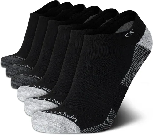 Vista 58 de Calvin Klein Calcetines para hombre, mezcla de algodón, acolchados, sin talla, forro de calcetines atléticos (6 unidades)