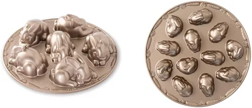Vista 9 de Nordic Ware Bunny in Basket - Molde para tartas 3D, 10 tazas, caramelo