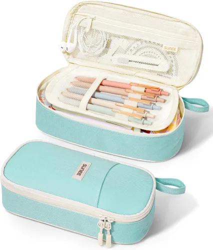 Vista 28 de Estuche Lindo para Lápices SUNEE, Funda Estética para Bolígrafos, Bolsa Grande para Lápices de Color con Cremallera, Almacenamiento y Organizador
