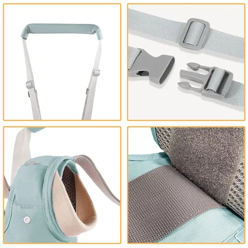 Vista 5 de Arnés para caminar para bebé, ayudante de mano para niños con entrepierna desmontable, arnés ajustable para andar, cinturón auxiliar, aprendizaje