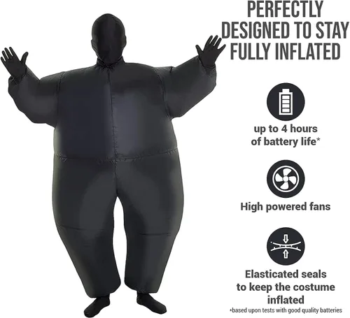 Vista 3 de Morph Inflatable Childrens MegaMorph Fat Suit Costumes - One