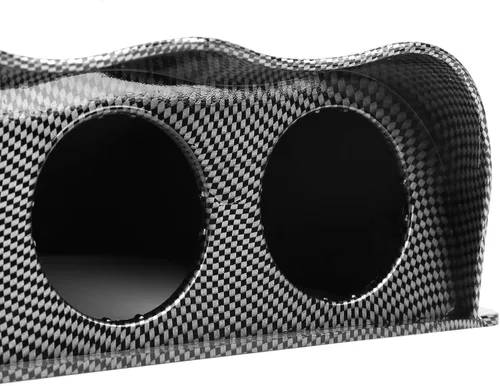 Vista 9 de Soporte universal para tablero de instrumentos de calibre de 2.047 in, cubierta de fibra de carbono para medidores de 2 pulgadas, capacidad