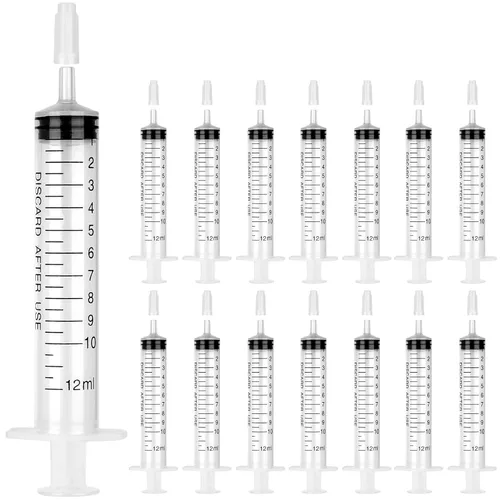 Vista 7 de Paquete de 24 jeringas de plástico de 0.0 fl oz con tapas, estériles, selladas individualmente para rellenar líquidos precisos, medir y alimentar