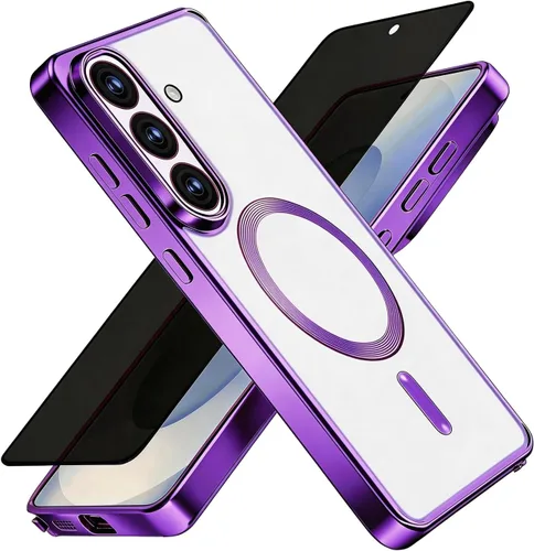 Vista 11 de Misscase Funda MagSafe compatible con iPhone 12 Pro Max con protector de lente de cámara, protección completa, funda magnética transparente