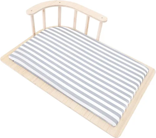 Vista 6 de Cama elevada para gatos, cama elevada para gatos, hamaca de madera con cojín suave y cálido y valla para perros pequeños, gatos, limpieza de fácil