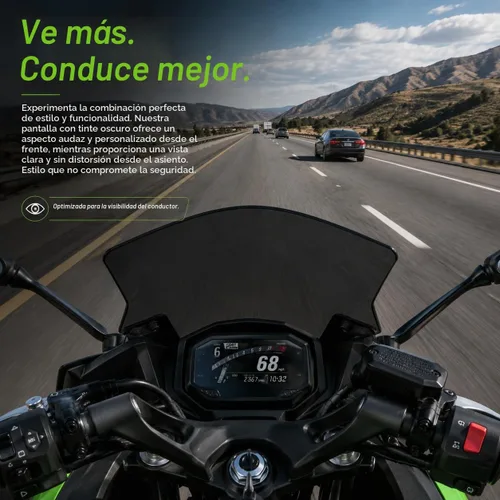 Vista 5 de Parabrisas para Ninja 650 ER6F 2020-2025 - PSLER Parabrisas Deflector de Viento Protector Carenado para 650 ER6F 2020-2025 (Negro)