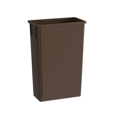 Vista 5 de Bote de basura Slim Jim negro de 23 galones con carrito