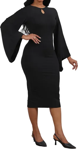 Vista 4 de SeNight Vestido elegante de trabajo ajustado para mujer, vestido de trabajo elegante
