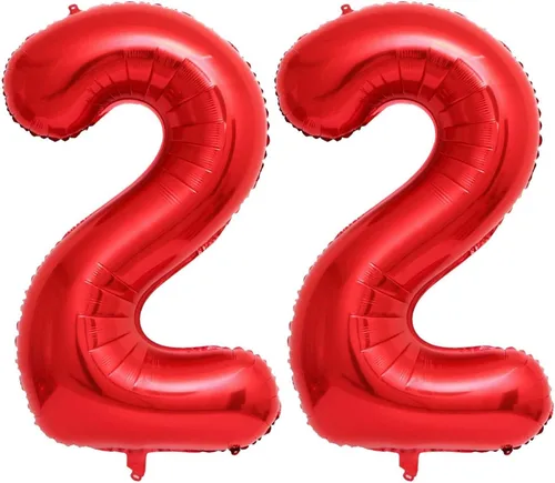 Vista 23 de Globos rojos de 40 pulgadas con el número 10, globos gigantes de 10 globos rojos de cumpleaños 10 globos rojos de cumpleaños 10 globos de 10.º