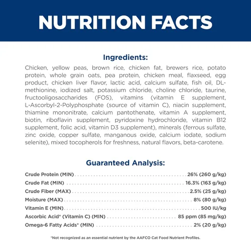 Vista 5 de Hill's Science Diet Adult 7+, Senior Adult 7+ Premium Nutrition, alimento seco para gatos, sin maíz, trigo, soja, pollo y arroz integral, bolsa de 7