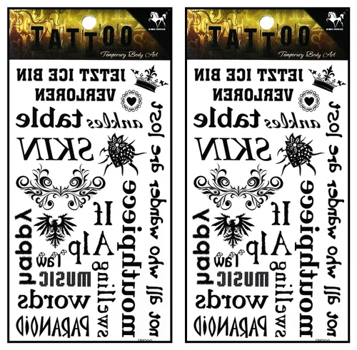 Vista 10 de Tatuajes 2 hojas de mariposas mosca de mariposa tatuajes temporales pegatinas falsas cuerpo brazo pecho hombro tatuajes para adolescentes, hombres