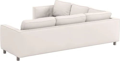 Vista 2 de Funda de sofá de esquina de poliéster Karlstad (2+3/3+2) de repuesto, hecha a medida para IKEA Karlstad seccional de repuesto (poliéster beige)