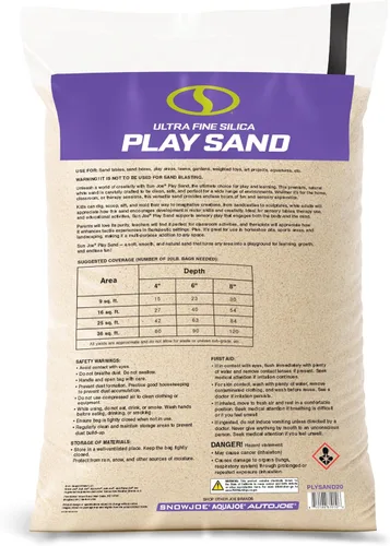 Vista 2 de Sun Joe Silica Play Sand for Sandbox, Sensory Table & Gardens, PLYSAND20