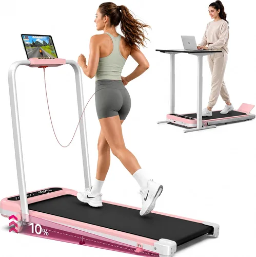 Vista 10 de Cardirun Walking Pad with Incline and Stable Handle Bar, Foldable Treadmill