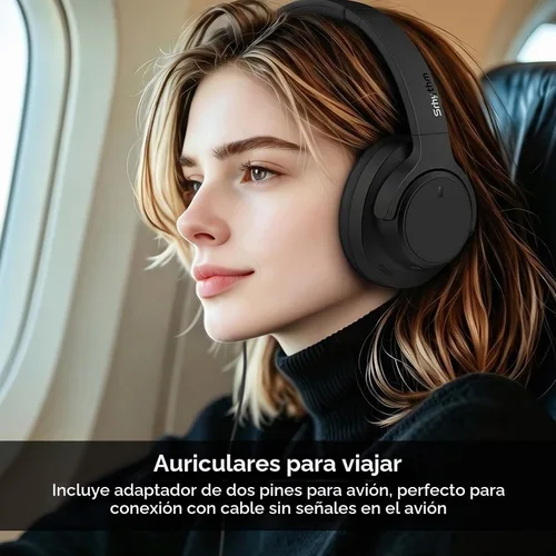 Vista 7 de Srhythm NiceComfort 15 (2nd Gen) Hybrid Noise Cancelling Wireless Headphones,Bluetooth 6.0,with Low Latency,Spatial Audio,ENC,120Hrs