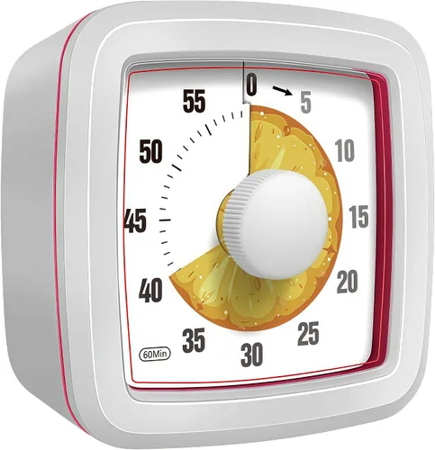 Vista 10 de Temporizador visual infantil para cocina, aula, cocina, aprendizaje, dormitorio, oficina, cuenta regresiva de 60 minutos con temporizador Pomodoro