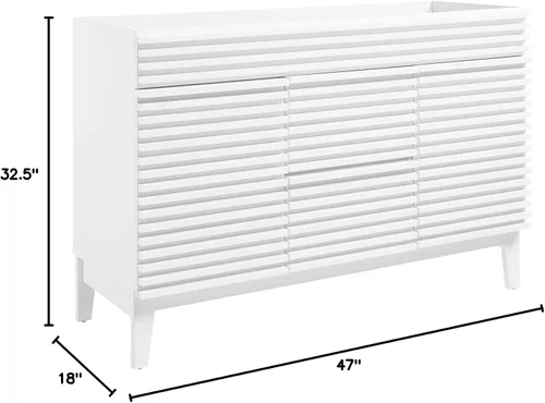 Vista 165 de Modway Render 23.5" tocador de baño en nogal (lavabo no incluido)