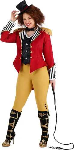 Vista 3 de Women's Ravishing Ringmaster Costume, Adult Deluxe Circus Outfit for Women, Ringleader and Lion Tamer Halloween Costume