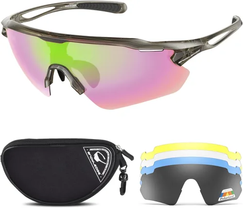 Vista 16 de Cycling Glasses, TR90 Unbreakable Frame Polarized Anti-UV400 Sports Sunglasses