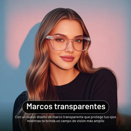 Vista 8 de Lentes inteligentes para mujer, lentes filtrantes de luz azul, Bluetooth 5.3, audio y micrófono, tacto inteligente, sonido claro de oído abierto