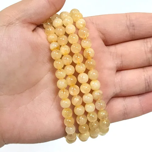 Vista 330 de Gem Avenue Handmade Round Bead Stretch Bracelet Unisex Natural Stone Beaded Jewelry for Men & Women, Elastic Wristband for Daily Wear