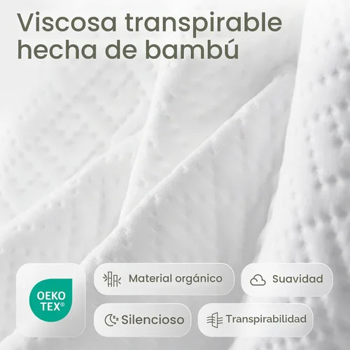 Vista 2 de Niagara - Paquete de 2 protectores de colchón de cuna hechos de bambú, 100% impermeables, suaves y transpirables con bolsillo profundo, protector